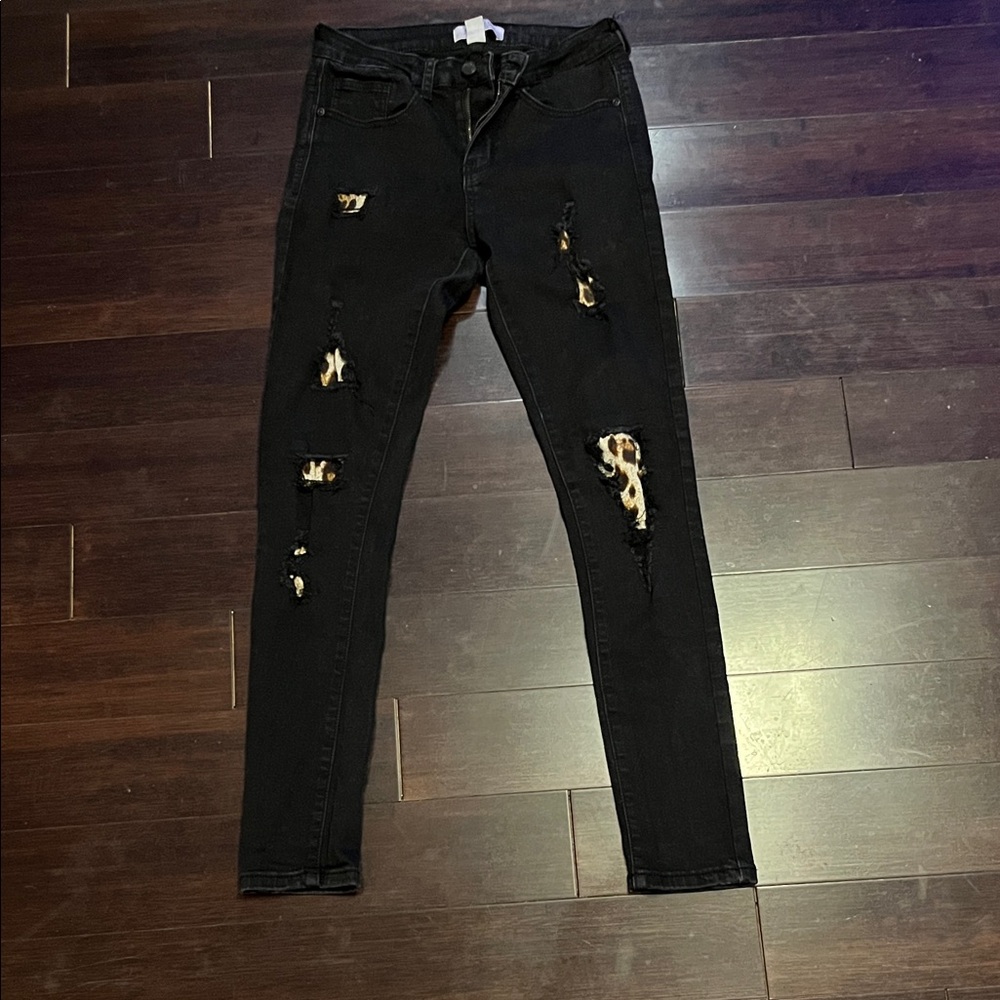 Judy Blue Black Distressed Skinny Jeans